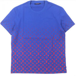 Authentic Louis Vuitton Gradient Cotton T-shirt - Blue -ID: 1A8WMU - Size 3L (R)